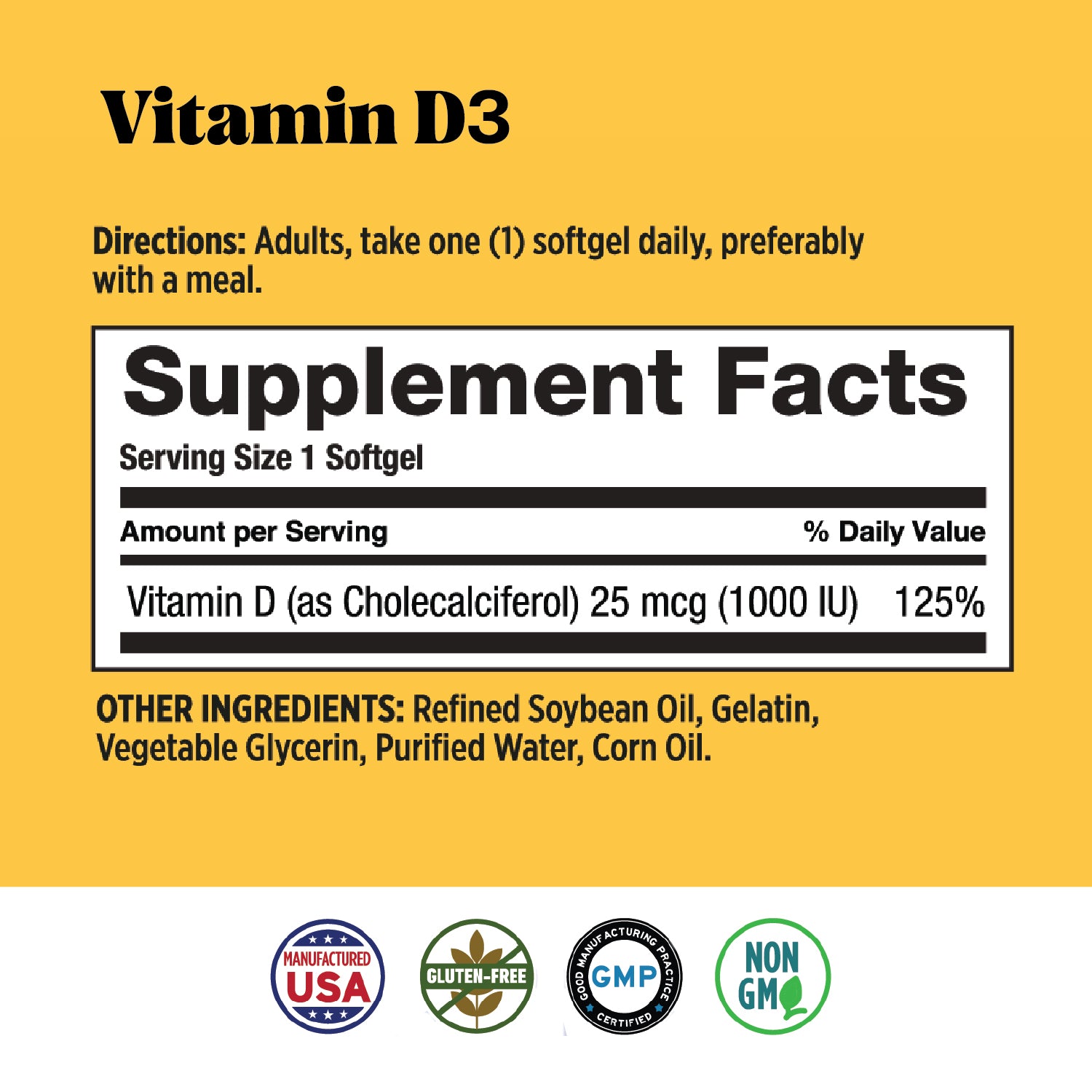 Basic Health Brands® Happy Sunshine Vitamin D3, 1000 IU