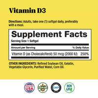 Basic Health Brands® Happy Sunshine Vitamin D3, 2000 IU
