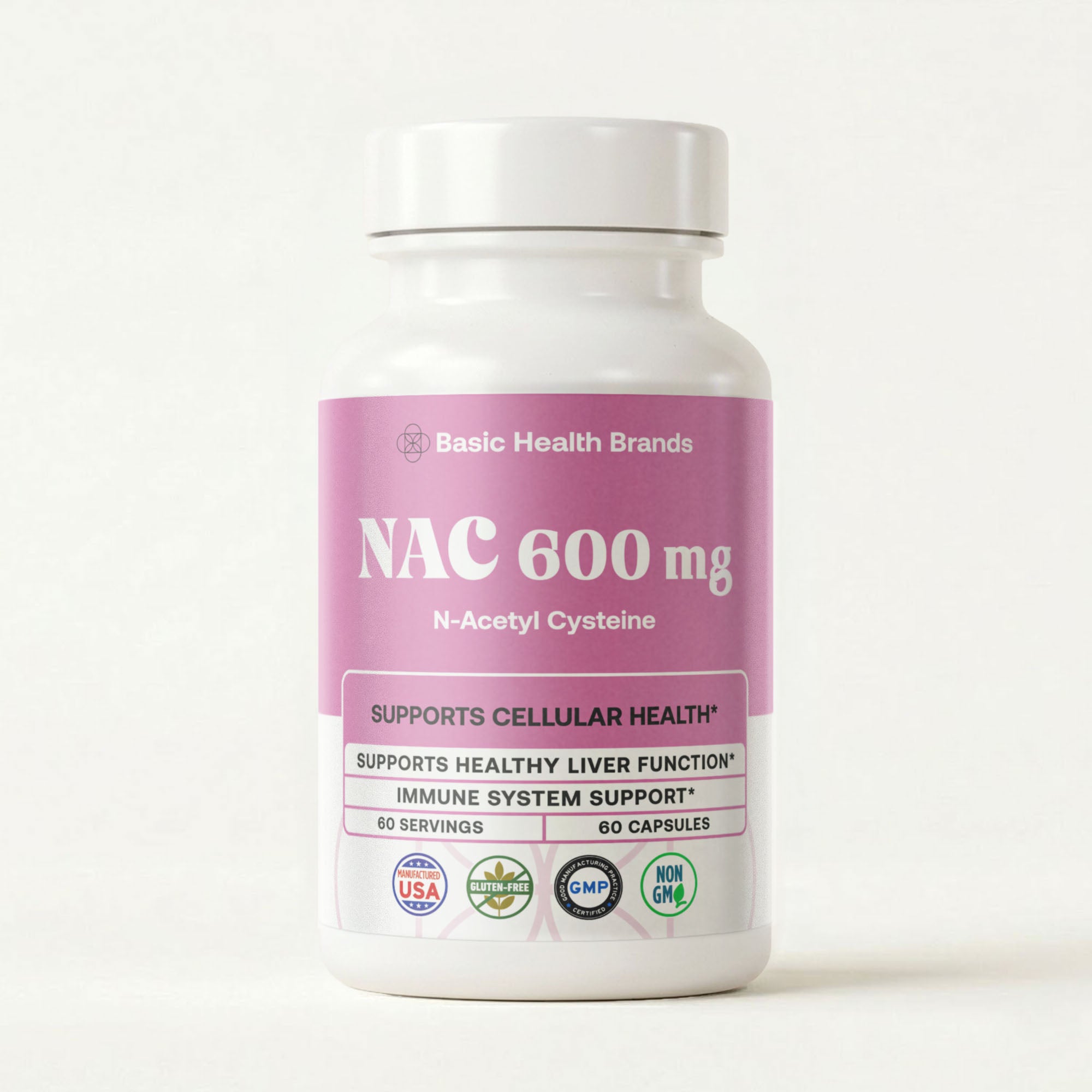 NAC 600 mg - N-Acetyl Cysteine (60 Capsules)