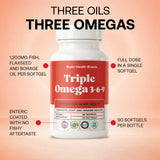 Basic Health Brands® Triple Omega 3-6-9 Fish, Flaxseed & Borage Oil