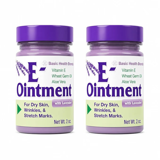 Basic Health Brands® Vitamin E Ointment, Lavender, 2-Pack