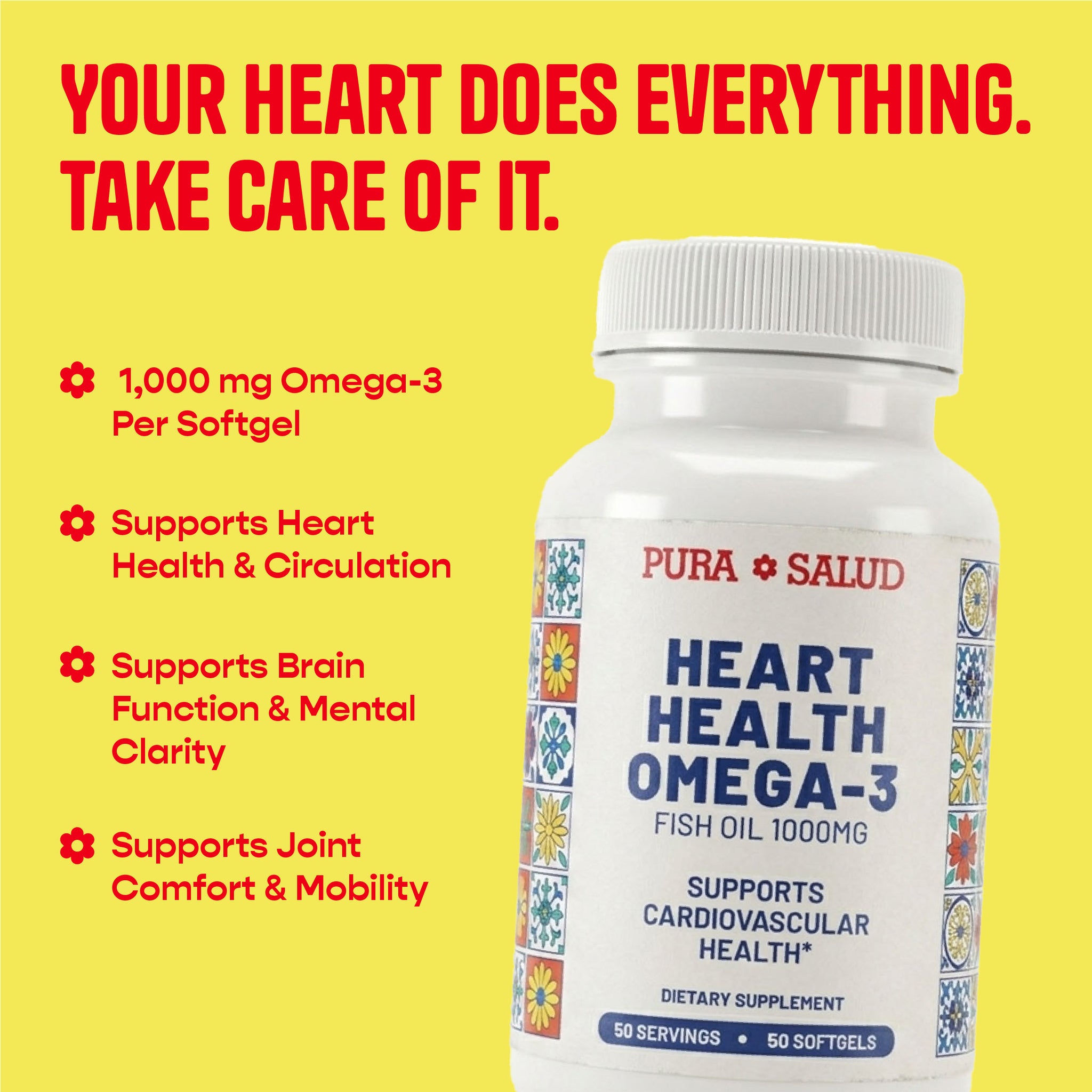 Pura Salud® Omega‑3 Heart, Brain & Body Support | Omega‑3 para el Corazón