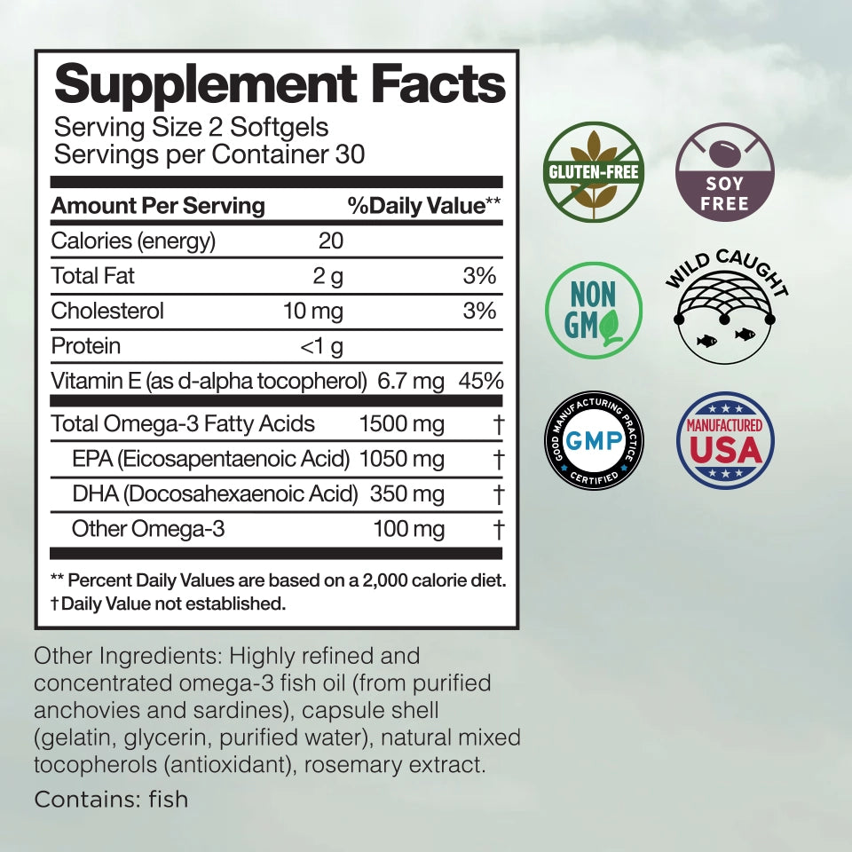 Omax3® Omega 3 Fish Oil  | 750 mg