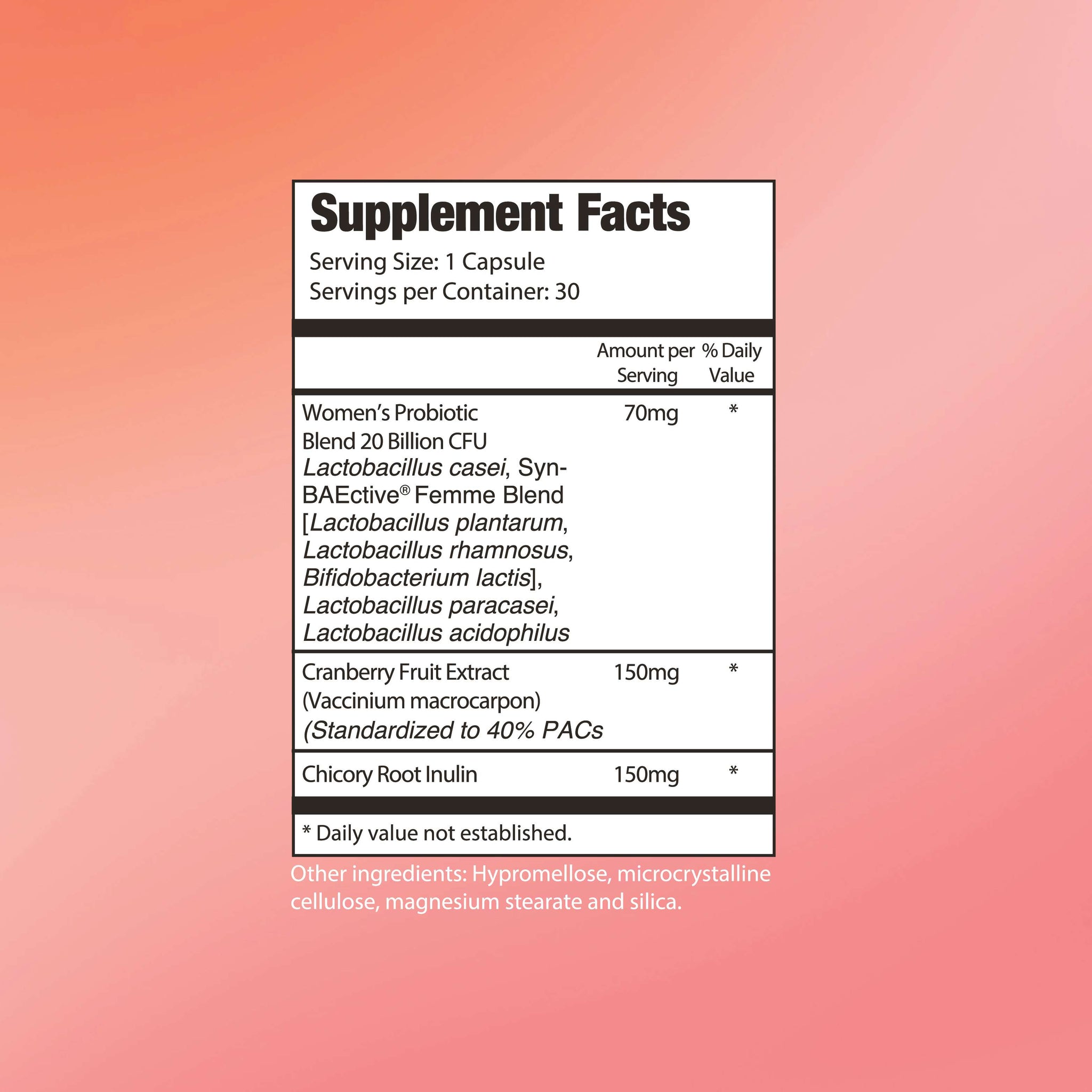 Omax® Women's Probiotic + Cranberry