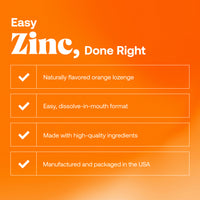 Basic Health Brands Zinc Lozenges, Orange, 100 Count