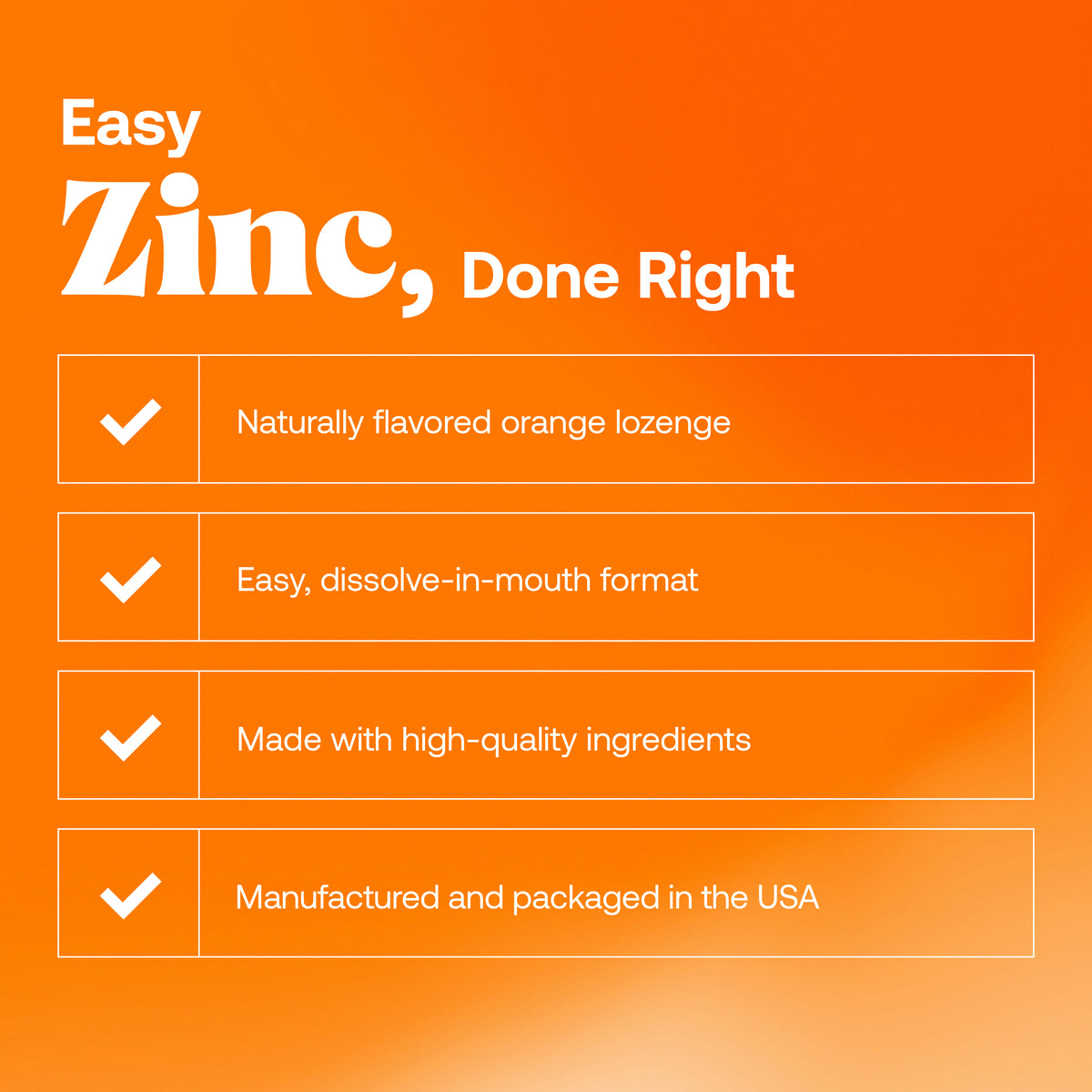 Basic Health Brands Zinc Lozenges, Orange, 100 Count