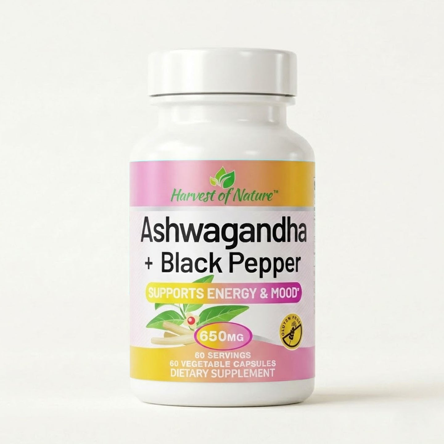 Harvest of Nature® Ashwagandha + Black Pepper