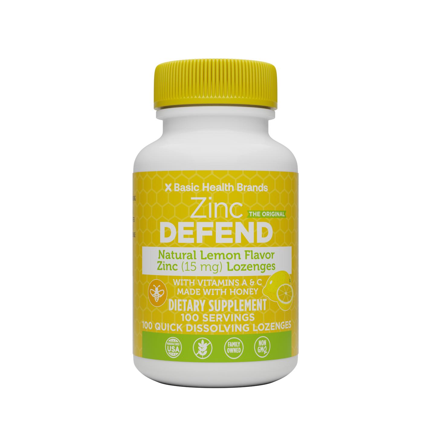Basic Health Brands® Zinc Lozenges, Lemon