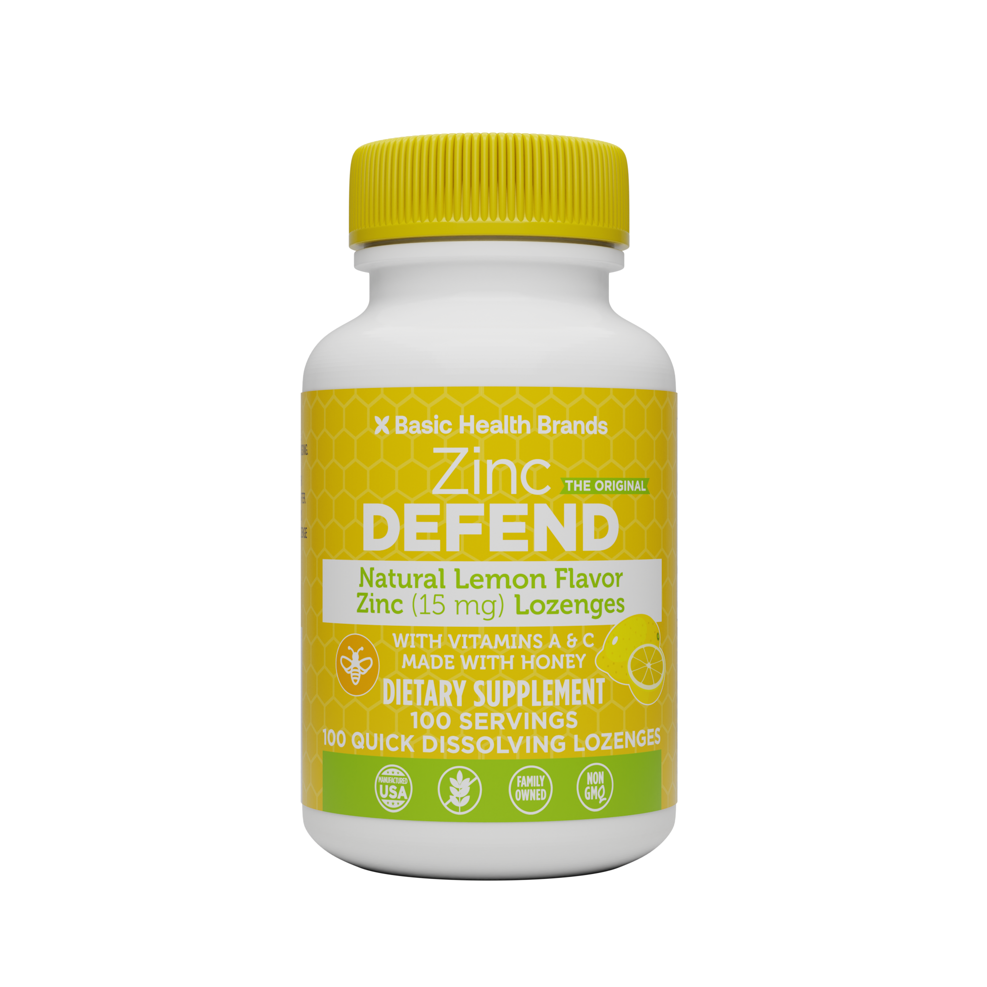 Basic Health Brands® Zinc Lozenges, Lemon