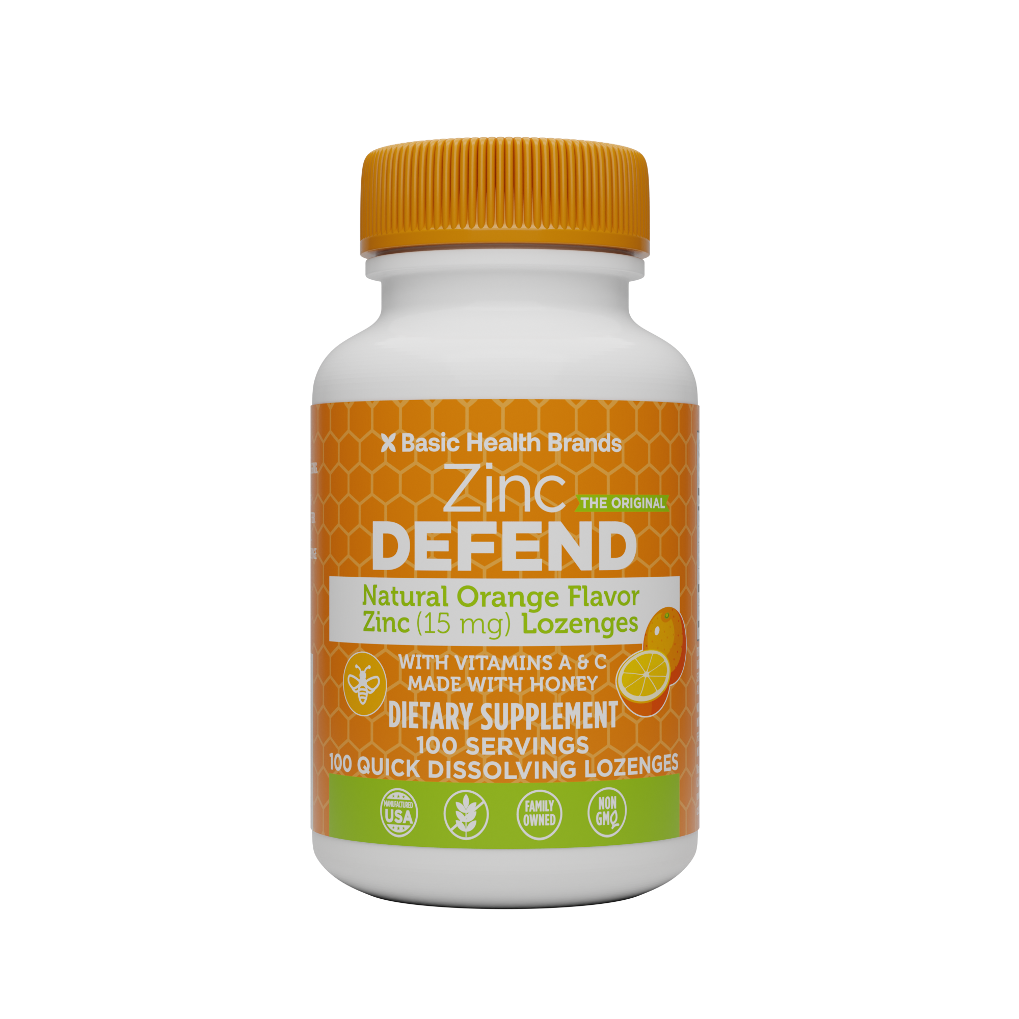 Basic Health Brands® Zinc Lozenges, Orange