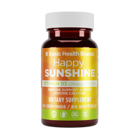 Basic Health Brands® Happy Sunshine Vitamin D3, 1000 IU