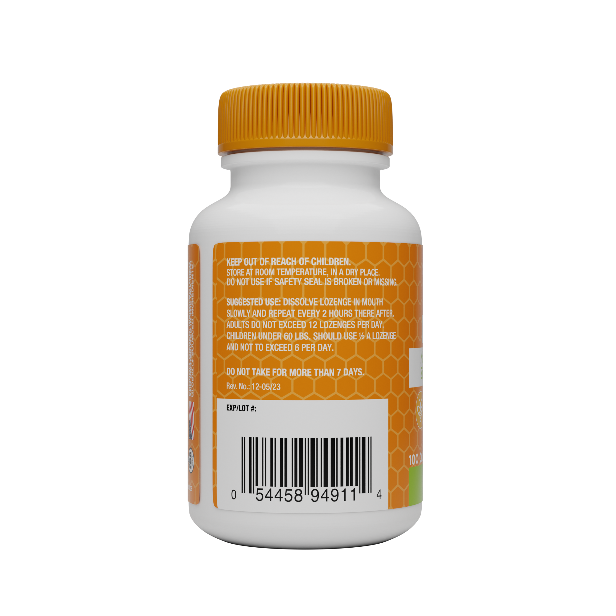 Basic Health Brands® Zinc Lozenges, Orange