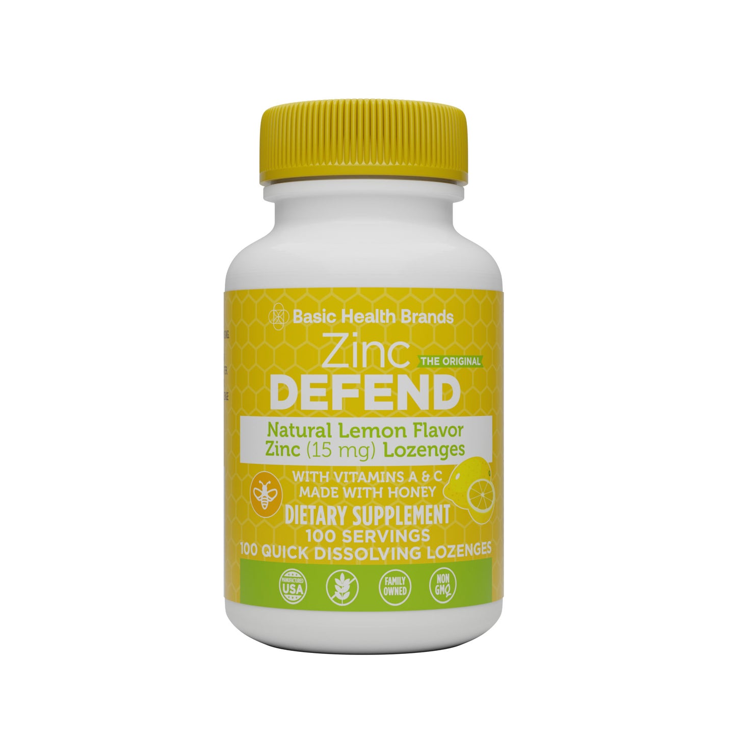 Basic Health Brands® Zinc Lozenges, Lemon